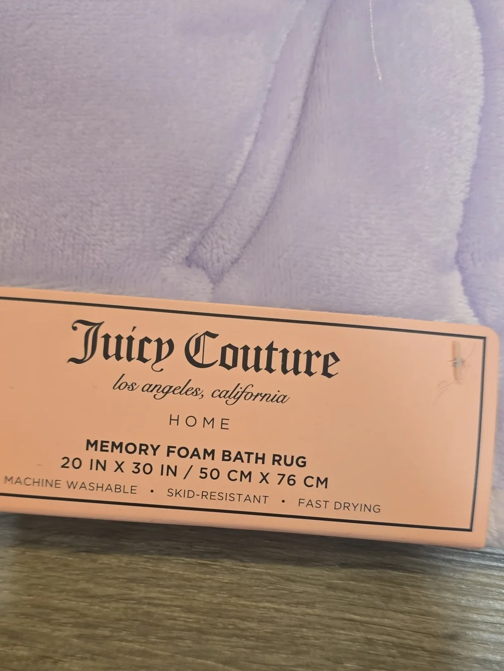 Juicy Couture Home Embossed Logo Crown, Hearts, & Bows Memory Foam Bath Rug